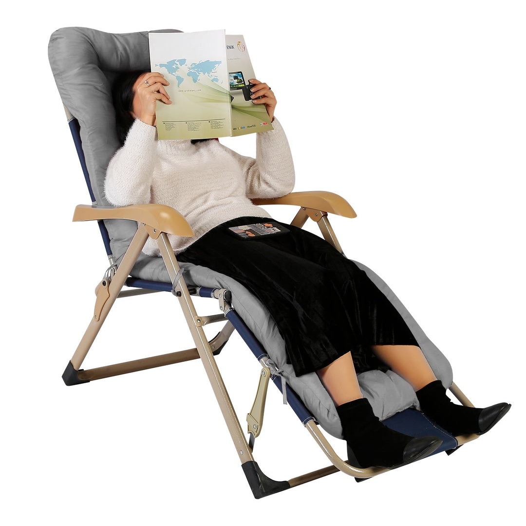66.92x22.04in Thickened Chaise Lounger Cushion Recliner Rocking Chair Sofa Mat Deck Chair Cushion