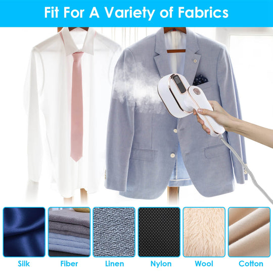 Portable Handheld Garment Steamer with 180° Rotatable Handle