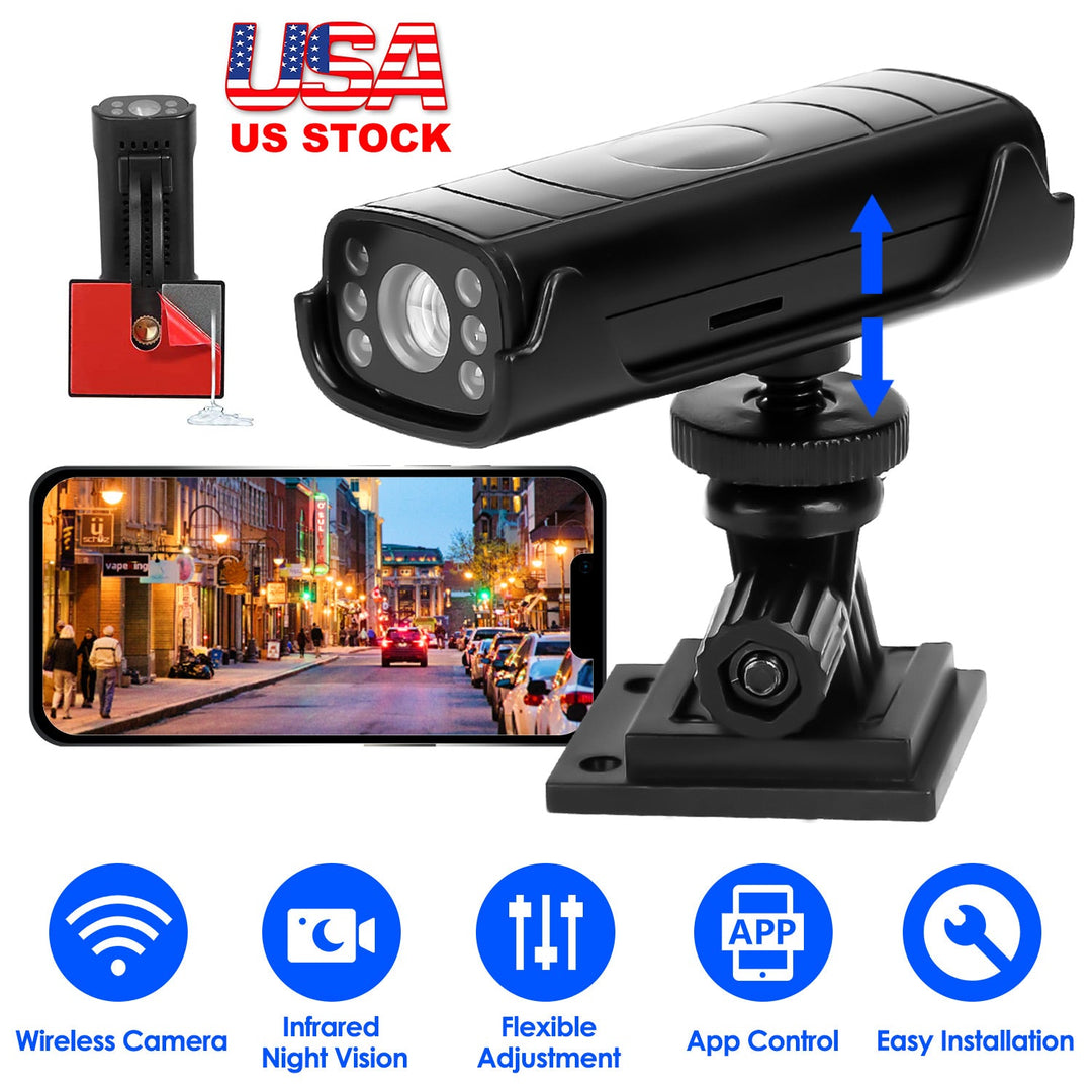 Wireless Camera Reverse Hitch Guide Camera Vehicle Backup Rechargeable Camera with Flexible Adhesive Base Night Vision for Car RVs Trailer Truck