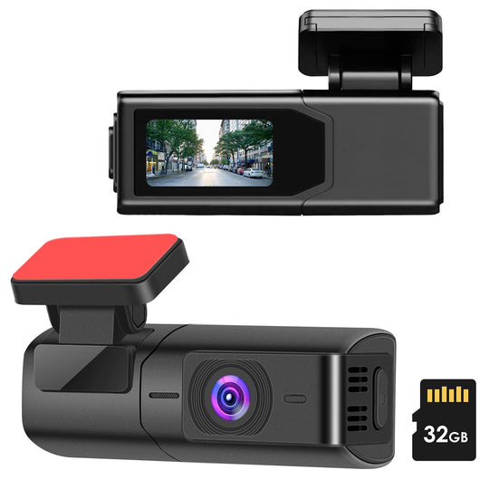 2K HD Front Dash Cam For Car With IPS Screen Night Vision Loop Recording Included 32G Storage Card 140¡ Wide Angle WiFi App Control Front Dashcam