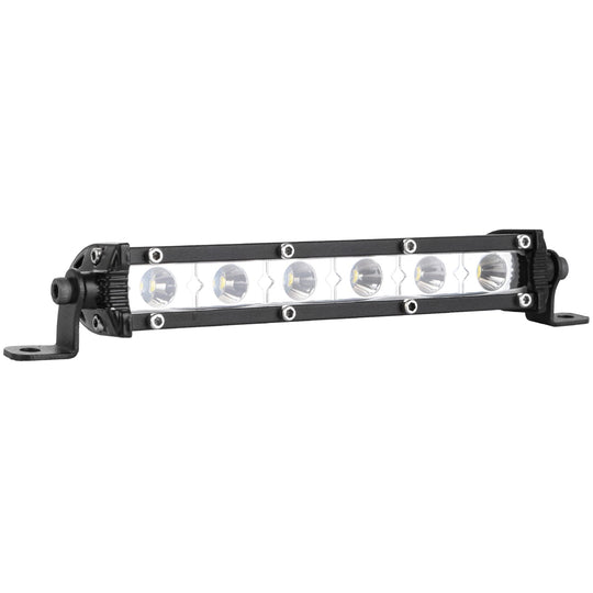 7" LED Light Bar Single Row Offroad Spot Lights 18W Ultra Slim Straight Work Light for Trailer Truck Bus Boat