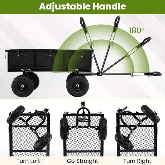 880 lbs Utility Wagon Flatbed with Removable Oxford Cloth Liner