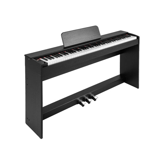 88-Key Hammer Action Weighted Keyboard with Furniture Stand-Black