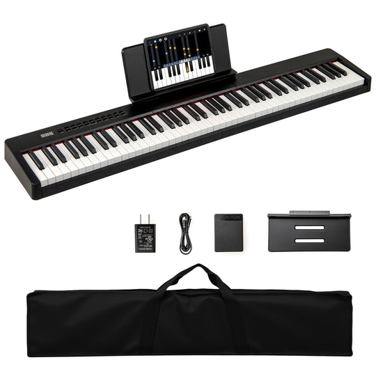 88 Keys Velocity-Sensitive Piano Keyboard with French DREAM Audio Source-Black
