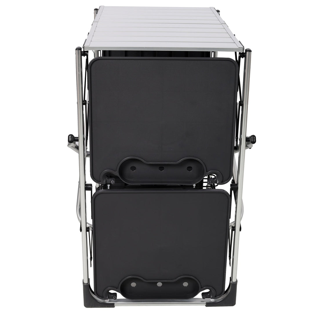 Folding Camping Kitchen Table with Heat-Resistant Top