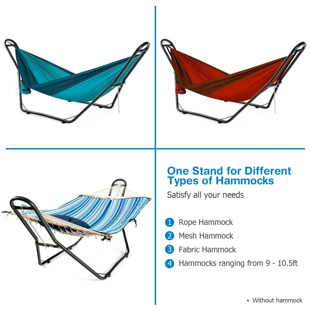 Hammock Stand Heavy Duty Steel Frame with Adjustable Chains