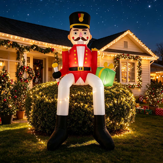 8.7 FT Inflatable Christmas Nutcracker Hanging Decoration for Holiday Decor