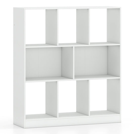 8-Cube Bookcase 3-Tier Storage Organizer with Anti-Tip Kit
