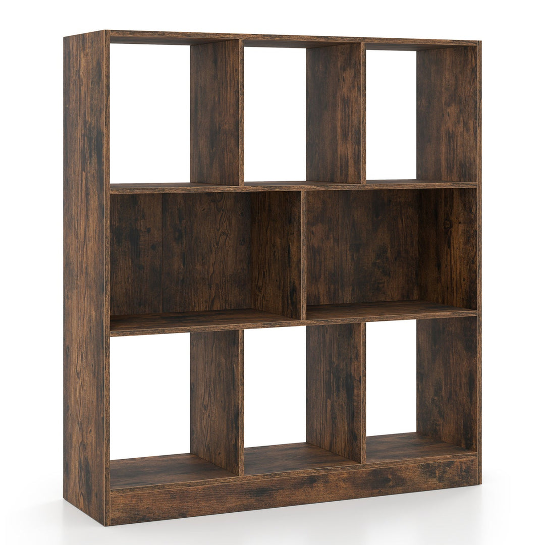 8-Cube Bookcase 3-Tier Storage Organizer with Anti-Tip Kit