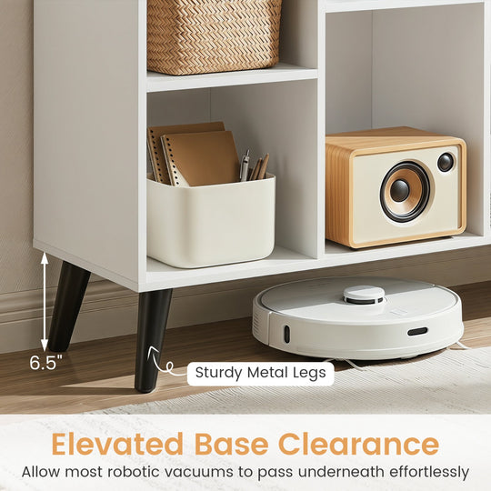 8-Cube Bookcase with Raised Support Legs