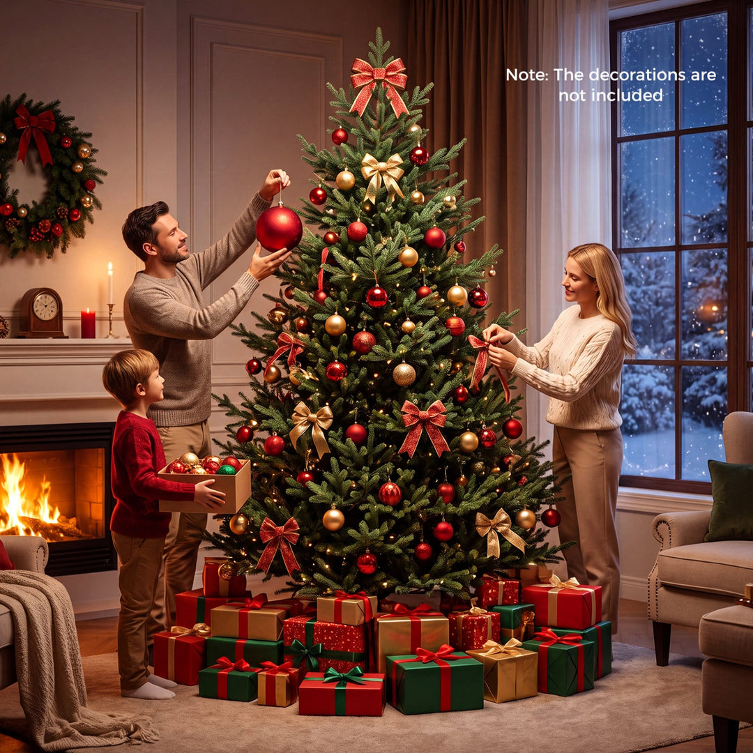 6 FT Pre-Lit Artificial Christmas Tree with 240 LED Lights