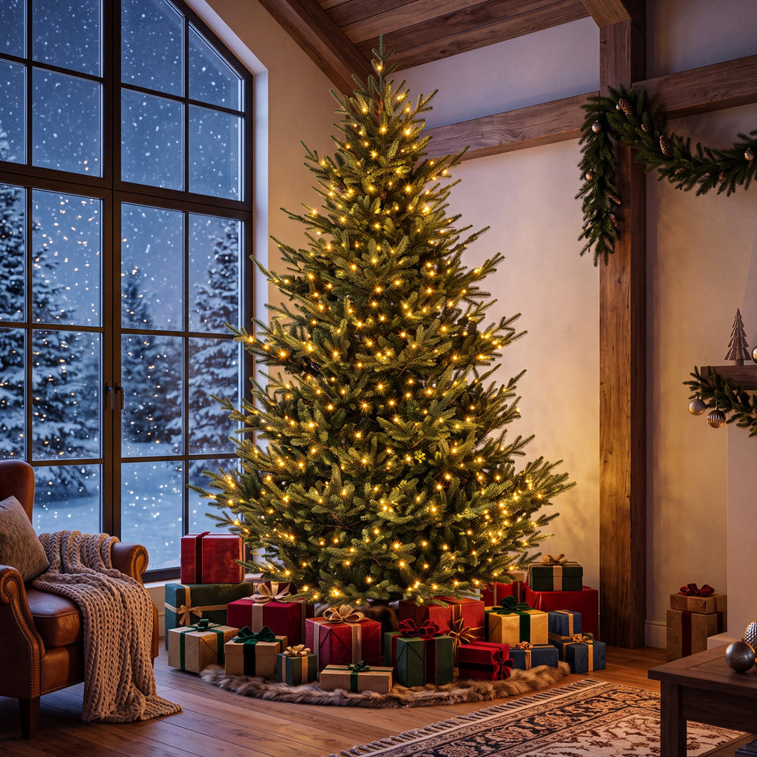 6 FT Pre-Lit Artificial Christmas Tree with 240 LED Lights