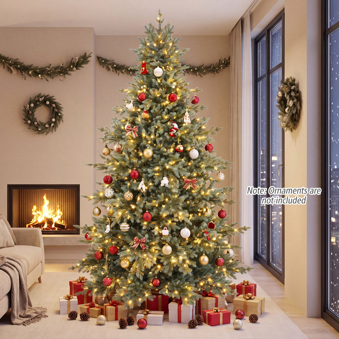 7 FT Pre-Lit Artificial Christmas Tree with 460 LED Lights