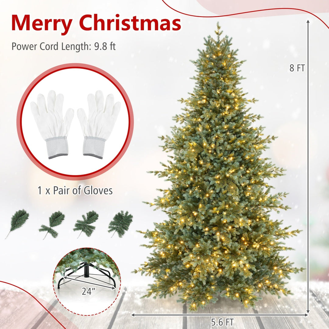 7 FT Pre-Lit Artificial Christmas Tree with 460 LED Lights
