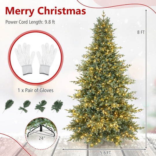7 FT Pre-Lit Artificial Christmas Tree with 460 LED Lights