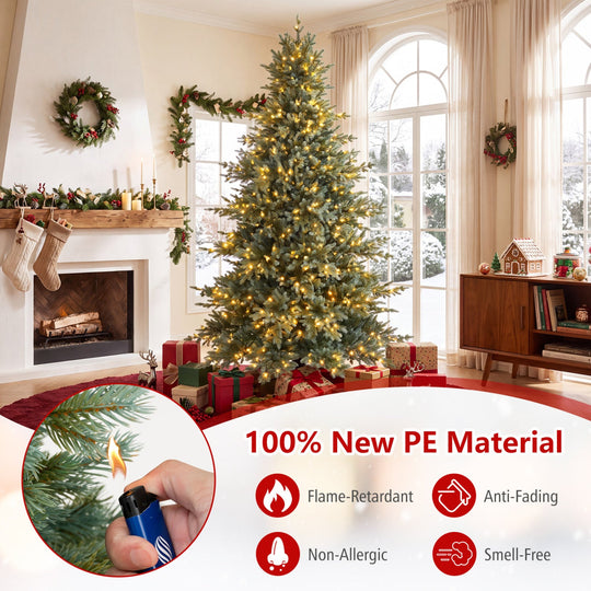 7 FT Pre-Lit Artificial Christmas Tree with 460 LED Lights
