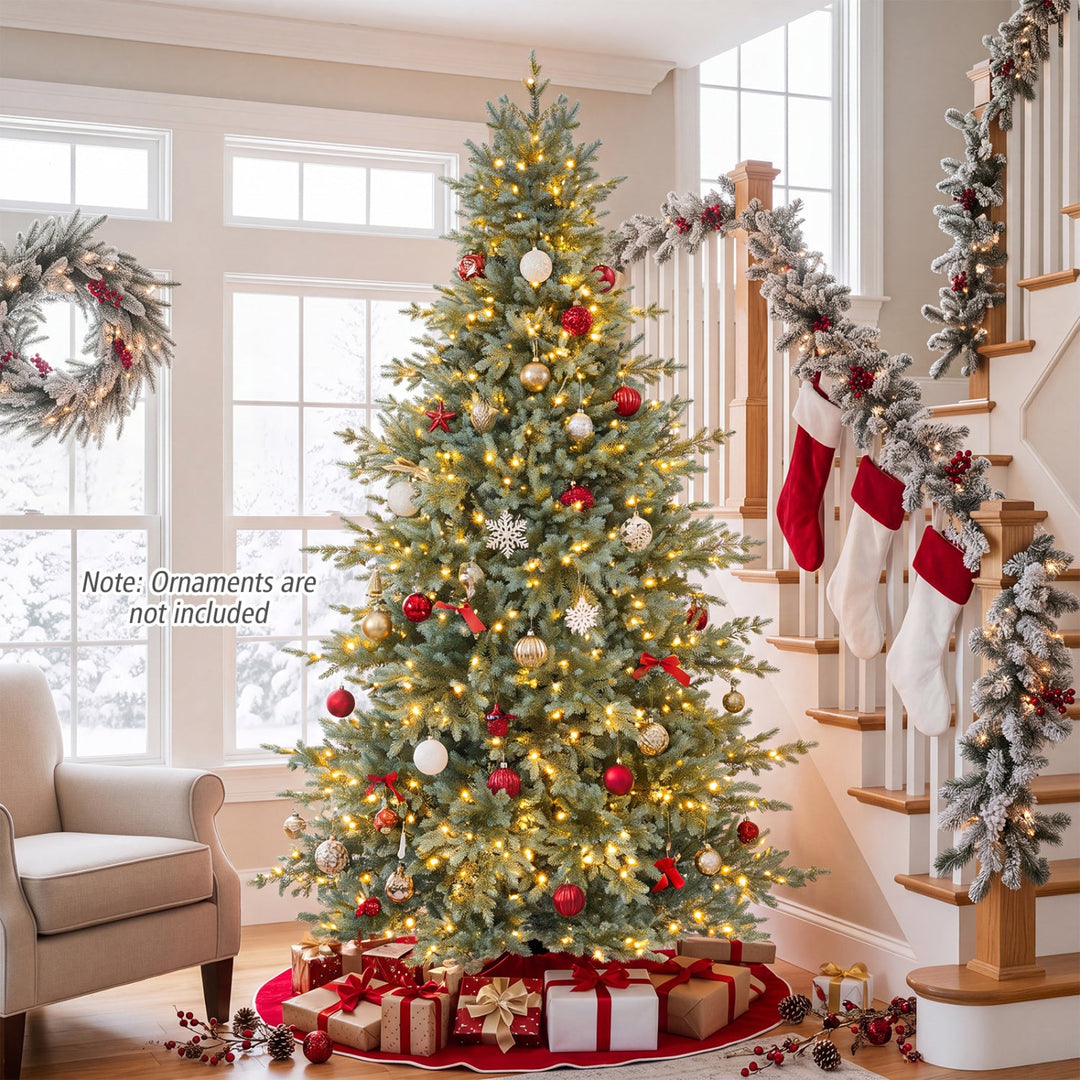 7 FT Pre-Lit Artificial Christmas Tree with 460 LED Lights