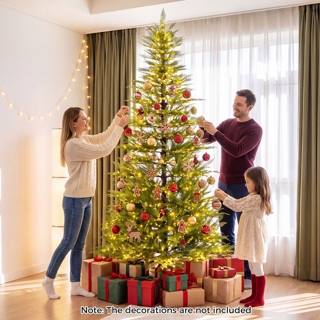 5 FT Pre-Lit Artificial Christmas Tree with 670 Warm White Lights