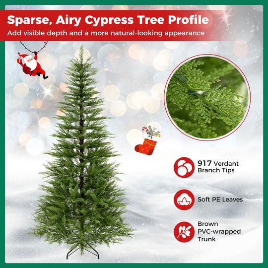 5 FT Pre-Lit Artificial Christmas Tree with 670 Warm White Lights