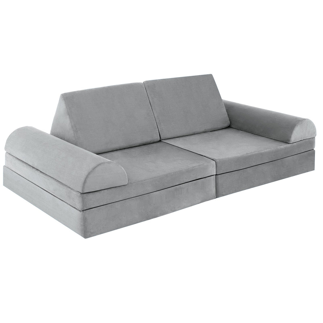 6 Pieces Convertible Kids Sofa Playset with Zipper