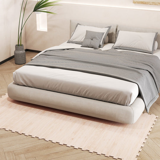 8 Pieces EVA Foam Floor Tiles with Wood Texture