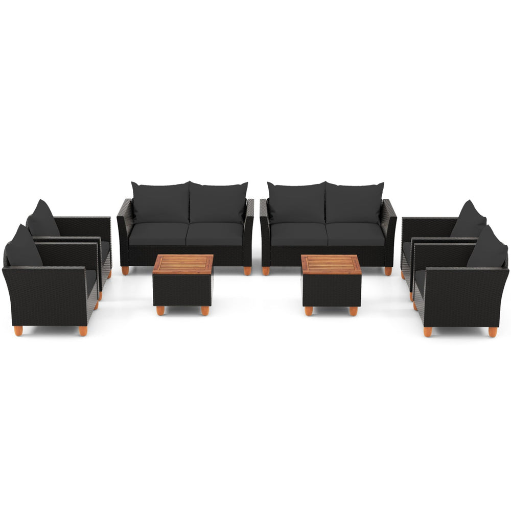 8-Piece Outdoor Conversation Set with Storage Coffee Table