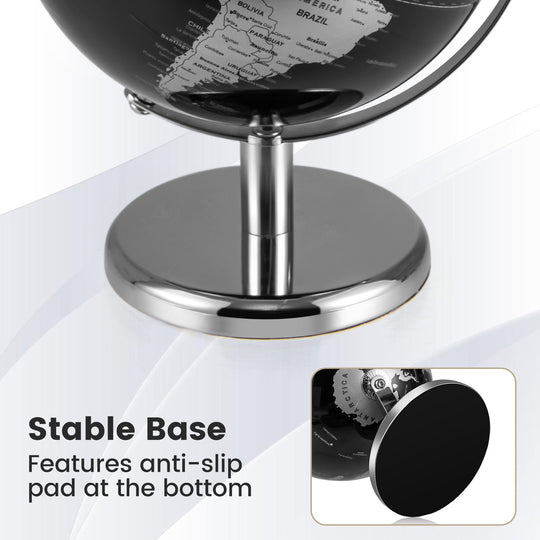 8" World Globe Modern Decorative Tabletop Earth Globe