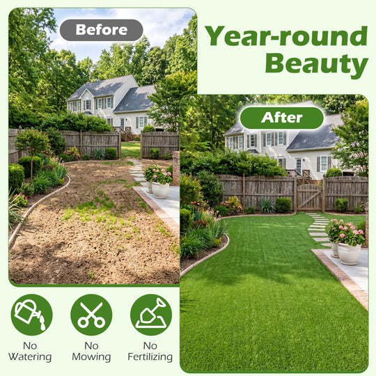 Artificial Turf Rug with 0.3 Inch Pile Height