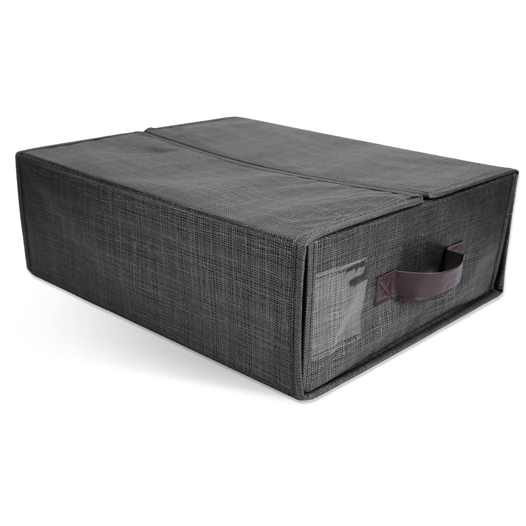 4Pcs Bed Sheet Set Organizers Foldable Bedsheets Storage Bins For Clothing Duvet Cover Pillowcase King Queen Bedsheet Closet Bedding Container With La