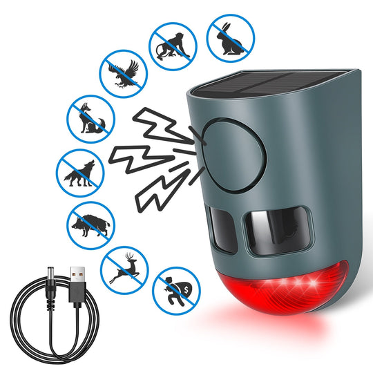 Solar Animal Repeller with Motion Sensor & Ultrasonic Sound