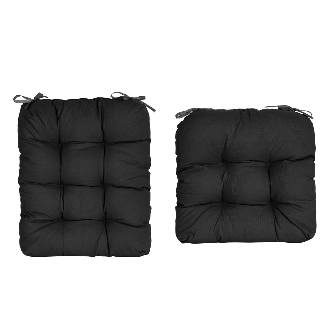 2Pcs Waterproof Rocking Chair Cushion Upper And Lower Back And Seat Sets with Non-Slip Ties Oxford Cloth Surface Polyester Filling Comfortable for Ind