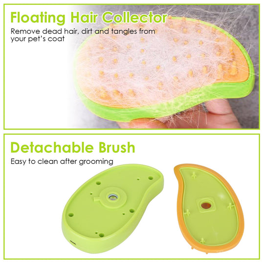 3 In 1 Cat Grooming Steam Brush Hair Brush with Steamer Pet Massage Comb Cleaning Brush for Cats Dogs USB Rechargeable