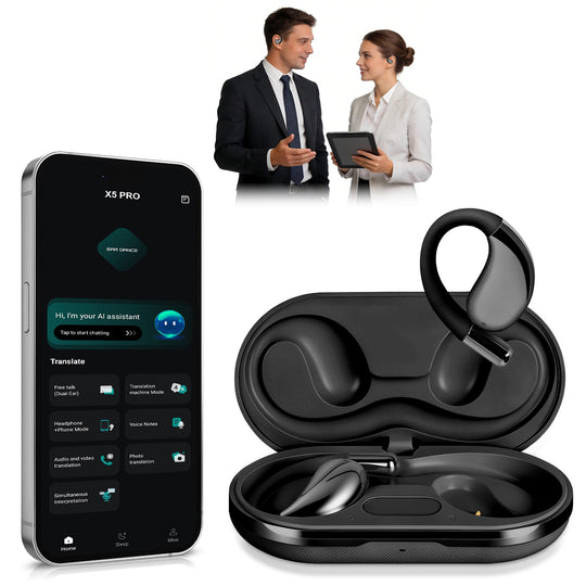 AI Translation Earbuds with 165 Languages & Real-Time Audio