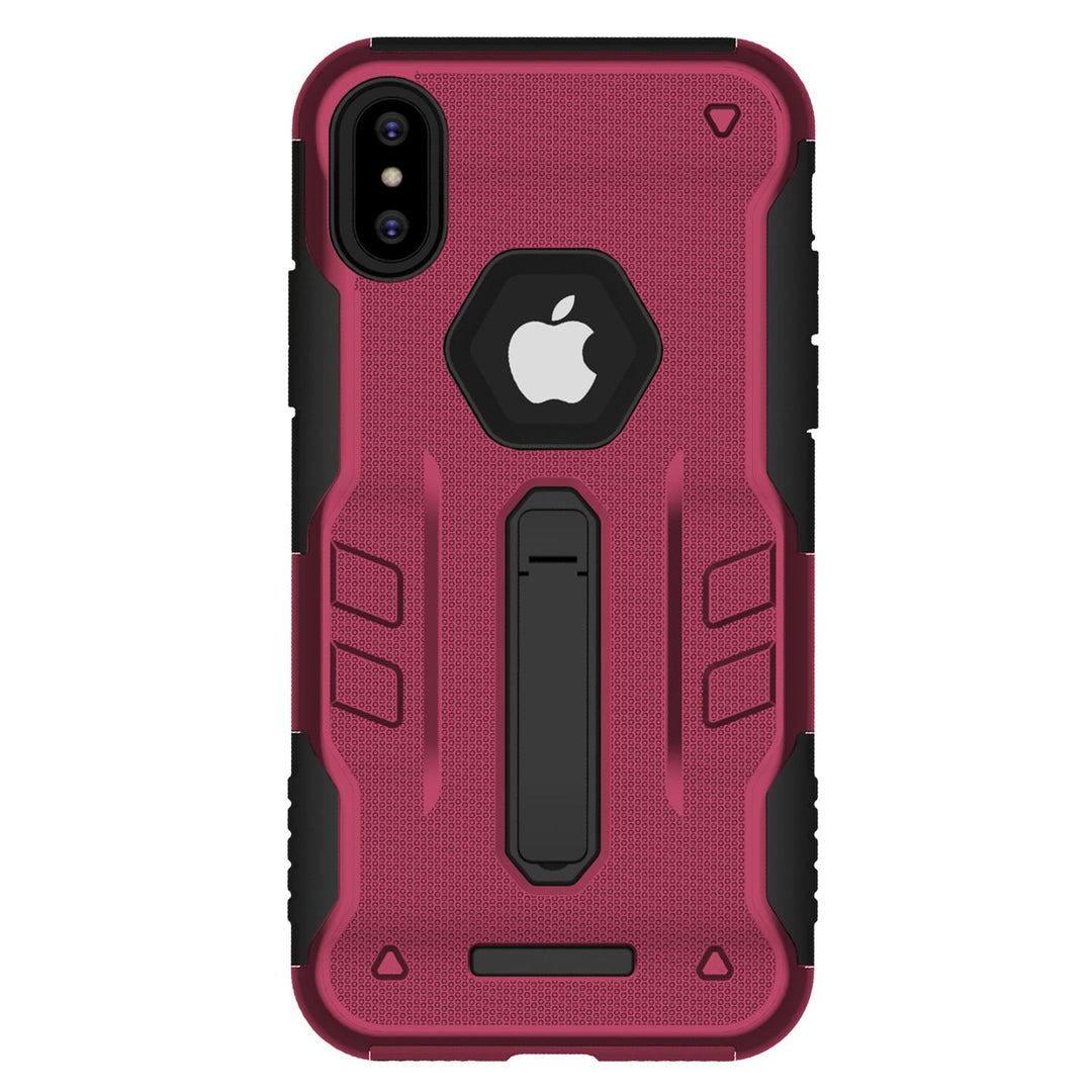 Rugged Phone Case for iPhone X Drop-protection Phone Case with Kickstand Heavy Duty Dual Layers Phone Protective Cover
