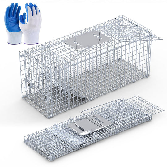 25.6" Humane Animal Trap Cage – Heavy-Duty Catch & Release