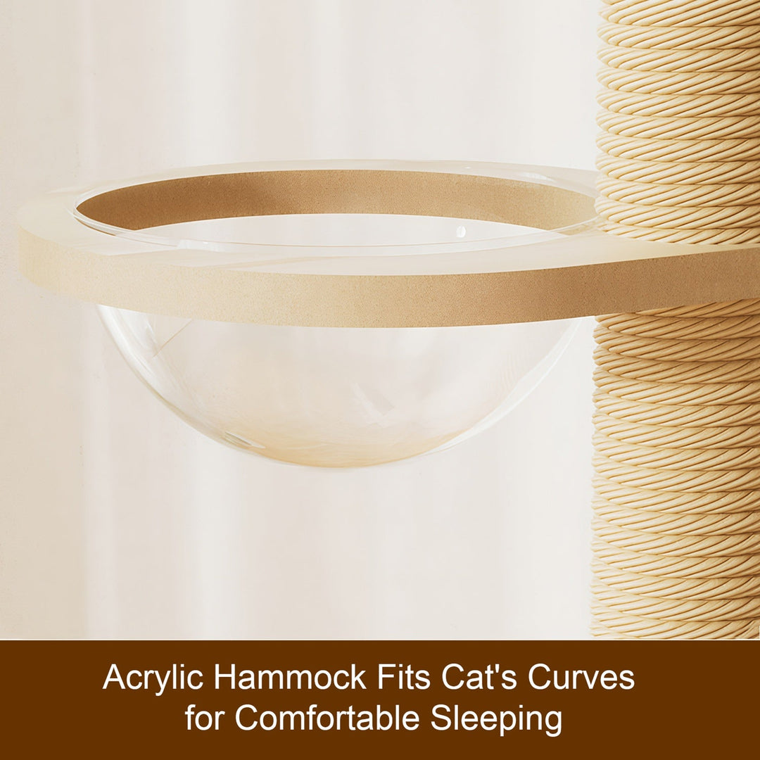 Floor-to-Ceiling Cat Tree with Adjustable Height & Sisal Post