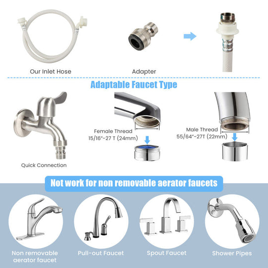 12 lbs Full-Auto Washer with 10 Settings