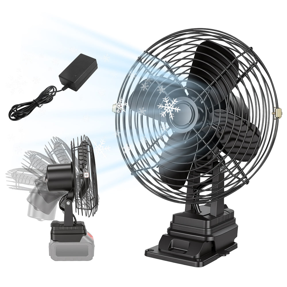 Portable Jobsite Fan 9" Compatible with Makita 21V Battery