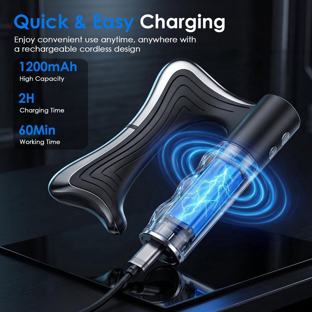 Heated Muscle Scraper Tool with Vibration and Massage Modes