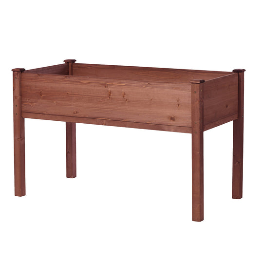 31x16x30in Elevated Raised Garden Bed with Legs, Wooden Planter Box for Outdoor Vegetable Herb Flower Fruit Growing