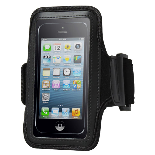 Black Armband Case with Adjustable Strap for iPhone 5