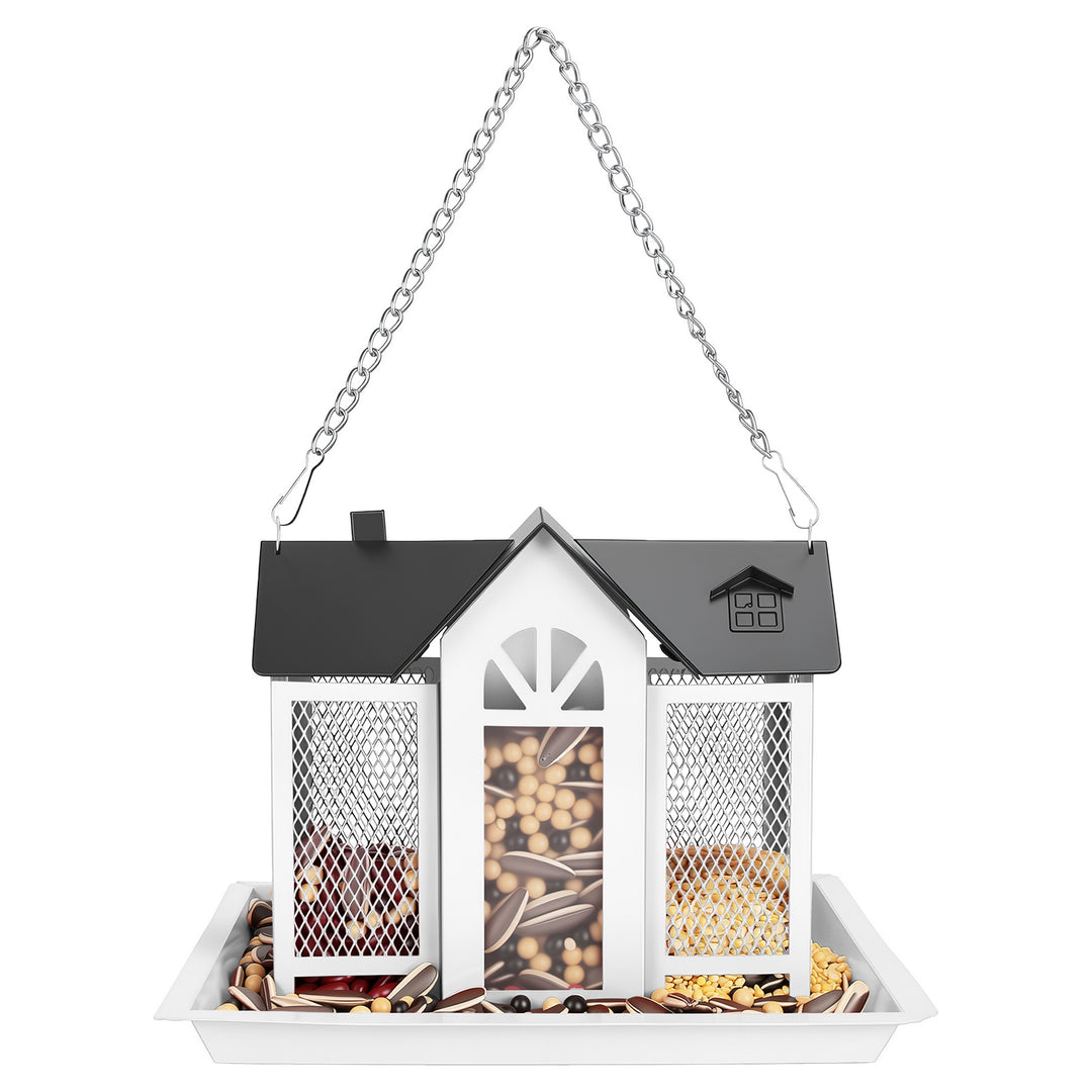 Barn Bird Feeder with Lift Top Lid and Viewing Window