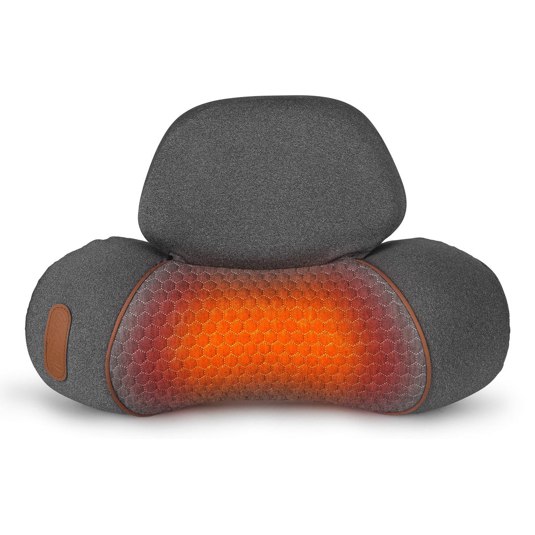 3 In 1 Neck Massager Pillow With Vibration Heating Therapy Airbag Stretching Memory Foam Fillings Ergonomic Cervical Massager With Portable Storage Ba