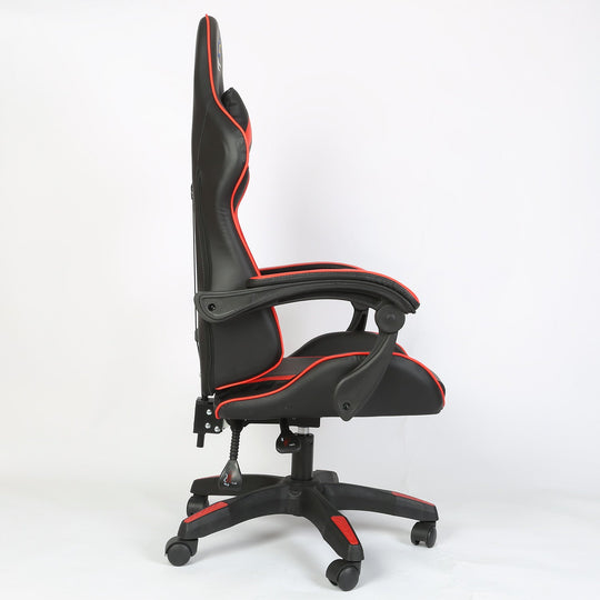 Gaming Racing Chair Height Adjustable Ergonomic PC Computer Chair E-Sports Gamer Office Task Swivel Chair w/ Headrest Lumbar Support Pillow 441lbs Wei