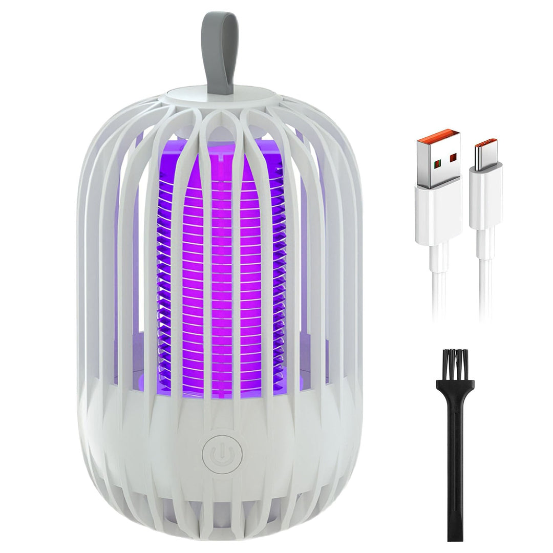 900V High Voltage Cordless Indoor Bug Zapper Type C Rechargeable Mosquito Lamp Trap Portable Electric Mosquito Killer with Hanging Strap Night Light f