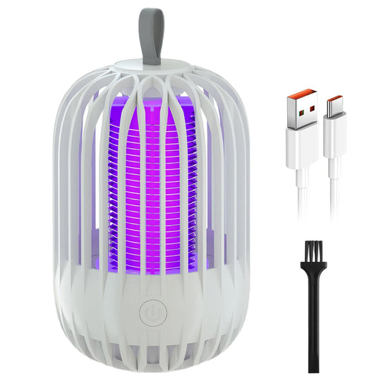 900V High Voltage Cordless Indoor Bug Zapper Type C Rechargeable Mosquito Lamp Trap Portable Electric Mosquito Killer with Hanging Strap Night Light f