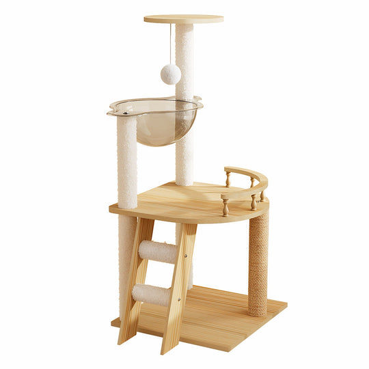 Cat Tree Tower 41" with Acrylic Hammock & Sisal Posts