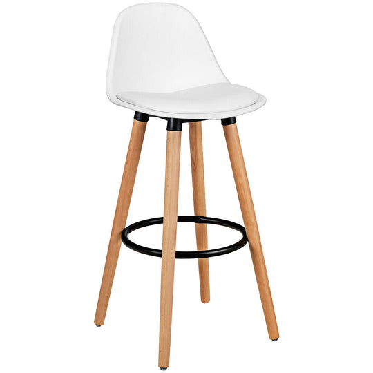 2 Pieces Mid Century Barstool 28.5 Inches Dining Pub Chair