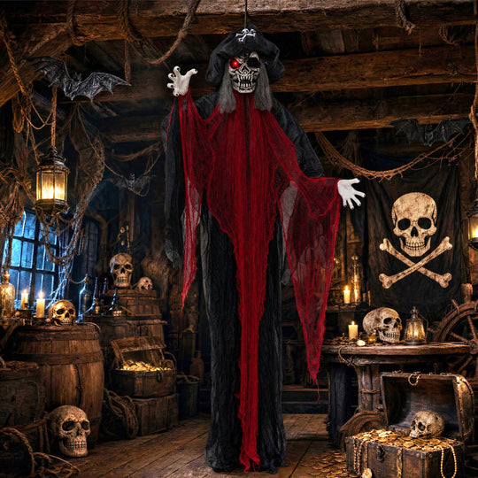 Animated Hanging Pirate Decoration 9.4 Ft with Sound & Lights
