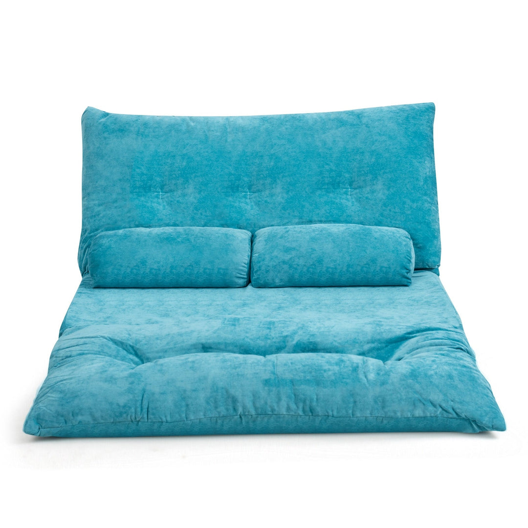 6-Position Adjustable Sleeper Lounge Couch with 2 Pillows